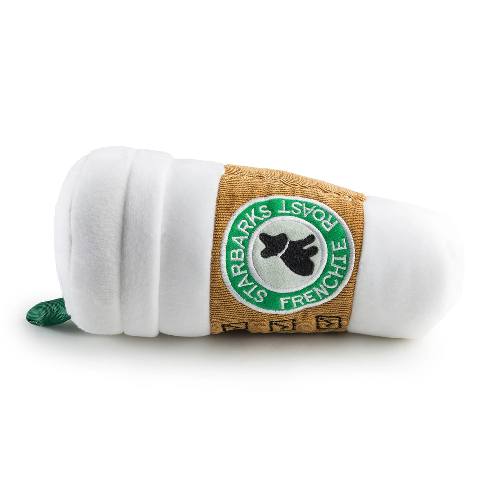 Starbarks Coffee Cup w/ Lid Squeaker Dog Toy