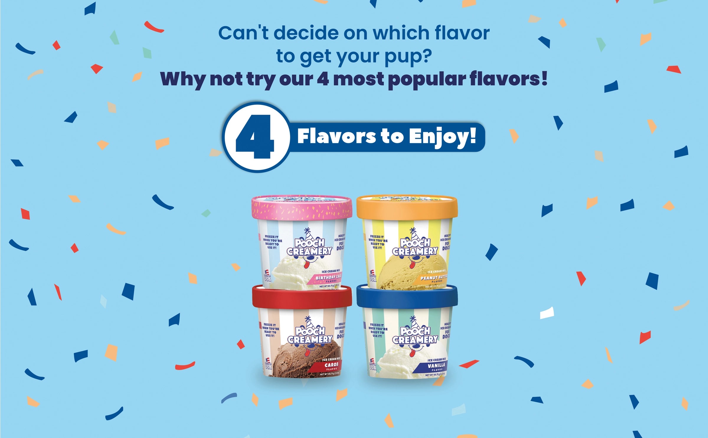 Healthy Ice Cream Mix For Dogs - Variety Pack