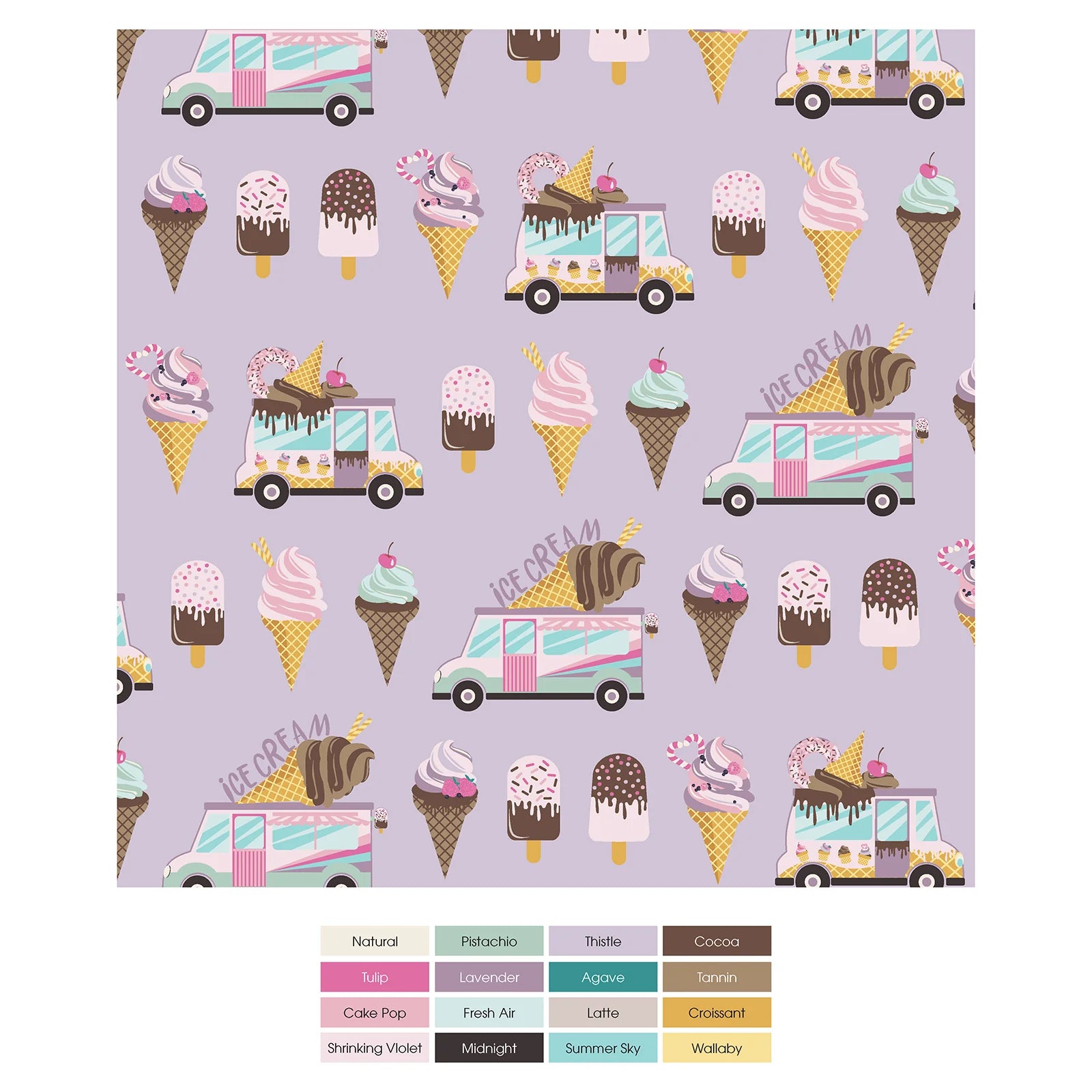 Pet Bandana in Thistle Ice Cream Truck
