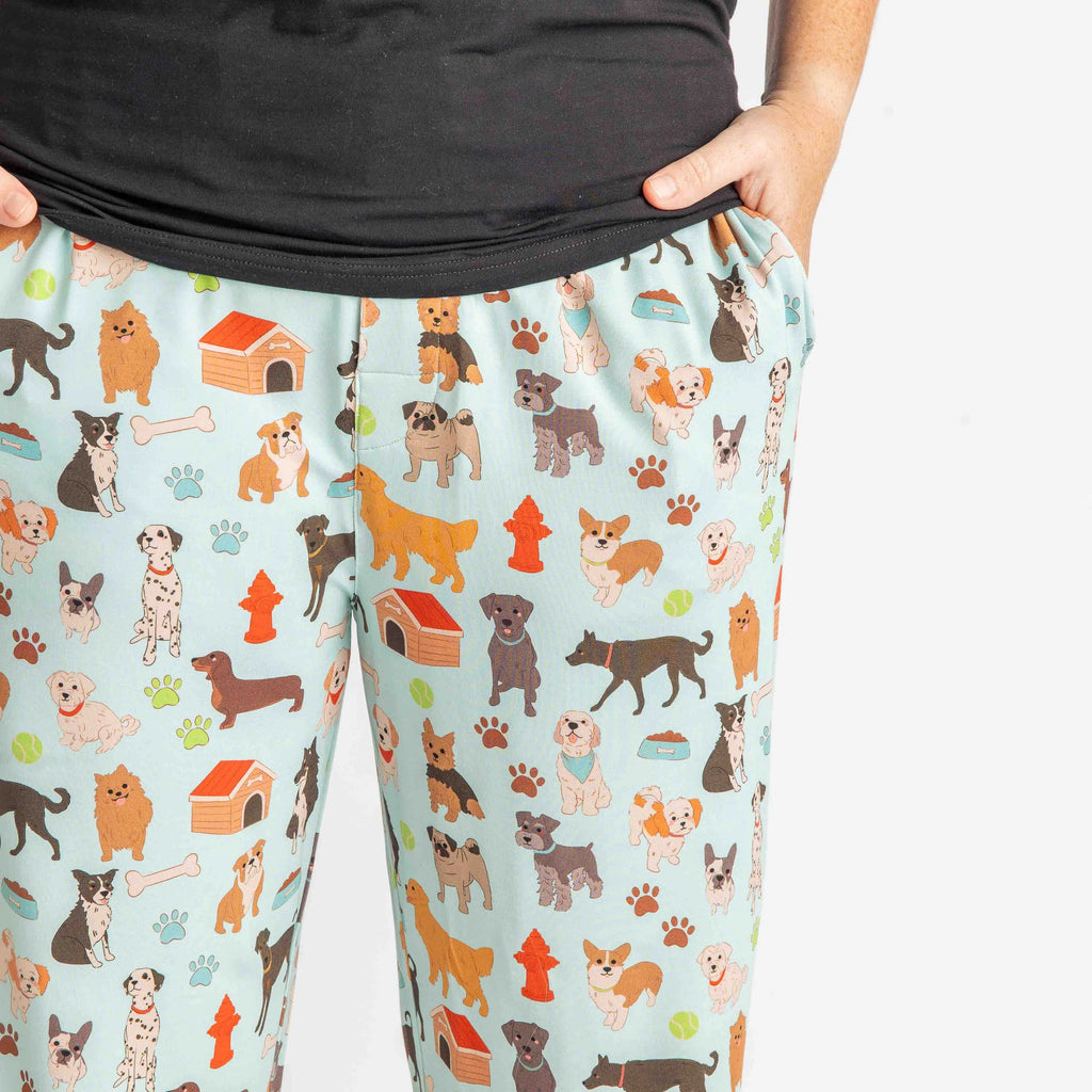 Dogs Bark Bamboo Relaxed Lounge Pajama Pants