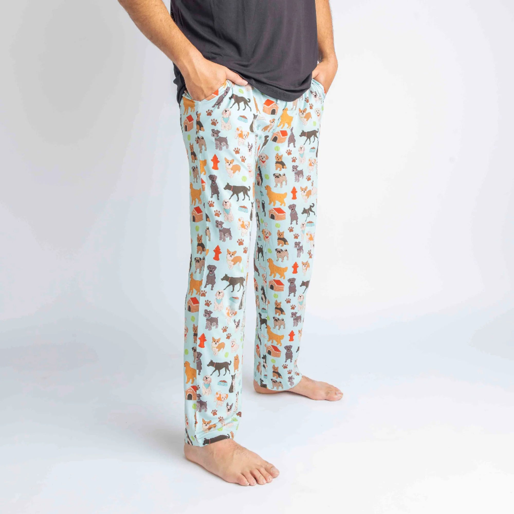 Dogs Bark Bamboo Relaxed Lounge Pajama Pants
