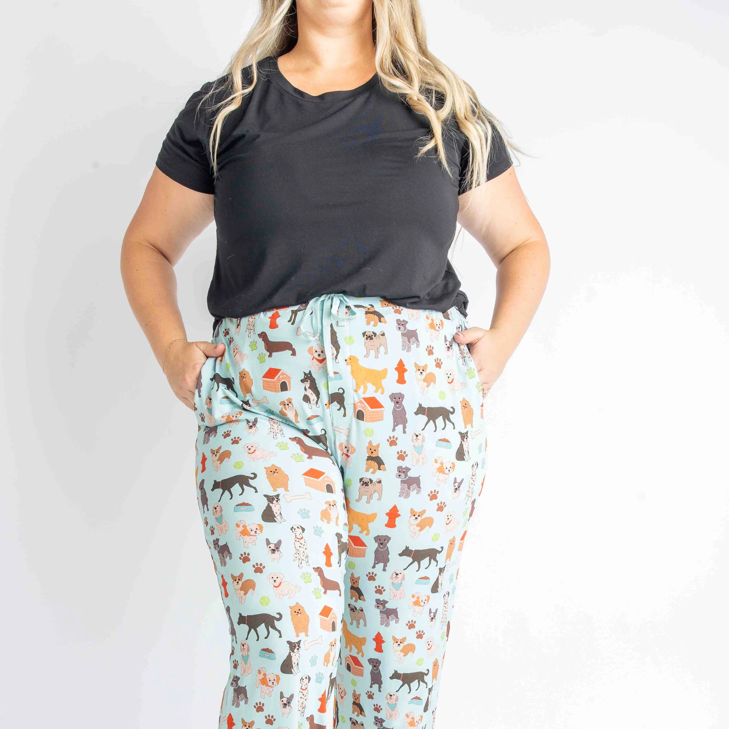 Dogs Bark Bamboo Relaxed Lounge Pajama Pants